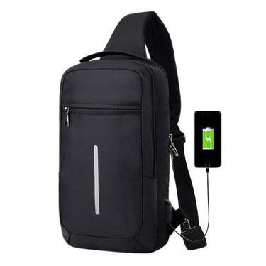 Crossbody Anti-theft USB Charging Shoulder Chest Bag Waterproof great for iPad or Android Tablet Men's Shoulder Bag Men's Backpack from NSE Imports #1.